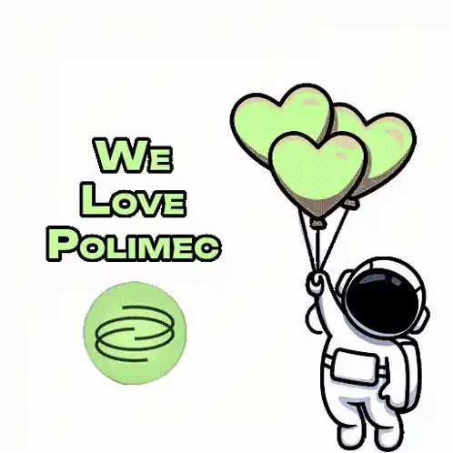 We Love Polimec: Astronaut with Heart Balloons