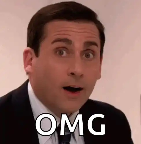 Man's Surprised Reaction with OMG