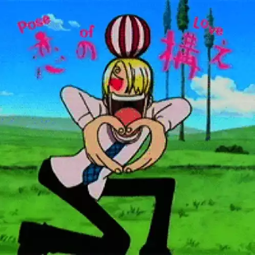 Sanji's Iconic Love Pose