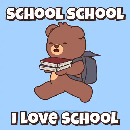 School School I Love School Bear
