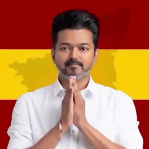Thalapathy Vijay Tvk with Hello Caption