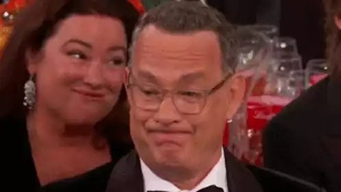 Tom Hanks' Funny Face at Golden Globes
