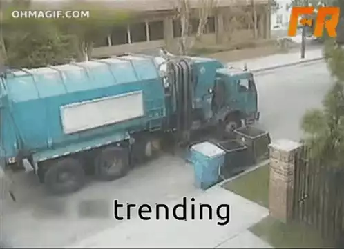 Trending Garbage Truck Bin Explosion Fail