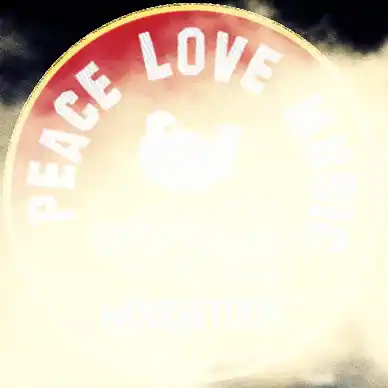 Woodstock Peace Love Music Logo