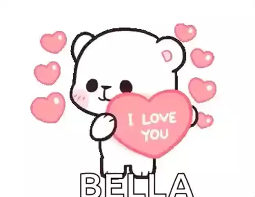 Cute Bear Says 'I Love You Bella'