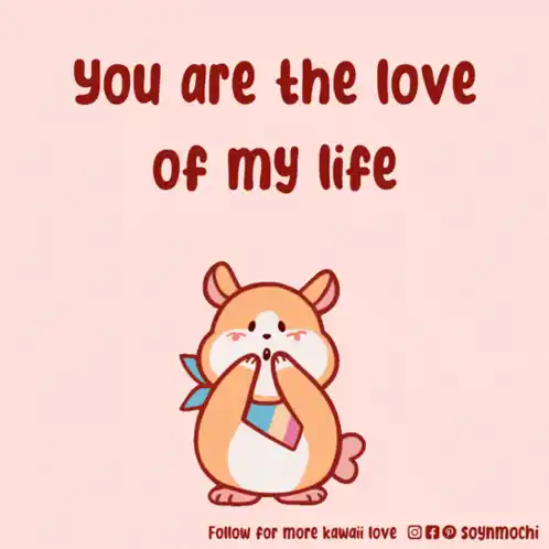 Cute Hamster: You Are The Love Of My Life